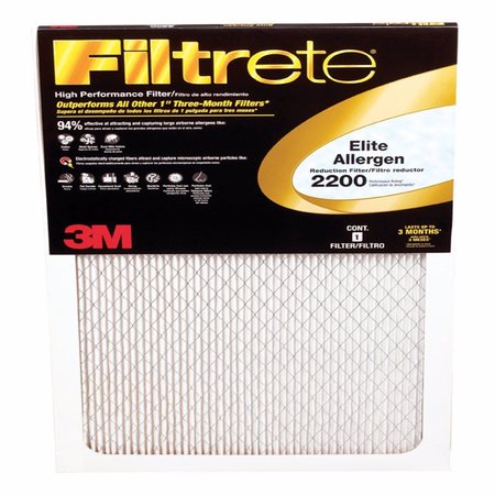 3M Filtrete 20 in. W X 25 in. H X 1 in. D Fiberglass 13 MERV Pleated Allergen Air Filter EA03DC-6